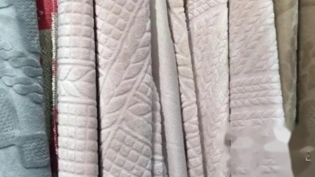Manta de lana de franela, manta desgastada de punto trenzado con borla de mano