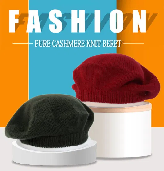 Nuevo diseño de moda de lana de cachemira invierno cálido mujer boina sombrero