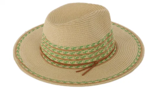 Sombreros de paja de Panamá de ala ancha plegables de la sombrilla de la playa de lujo para la señora de las mujeres