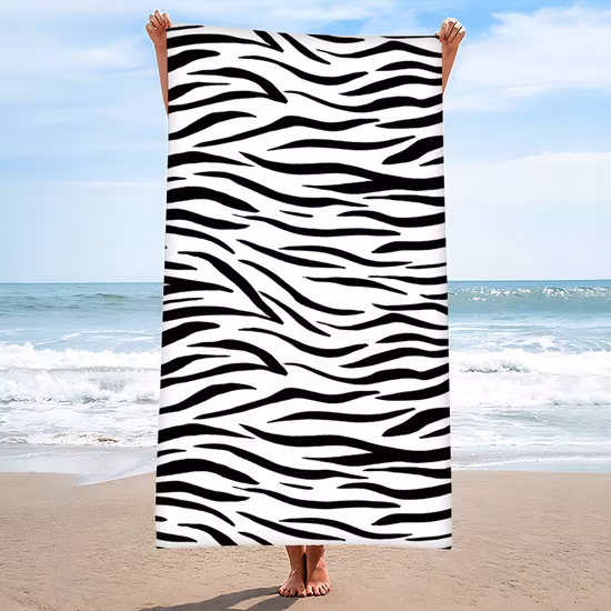 Toalla de playa de microfibra al por mayor, toalla de playa sin arena y agua de secado rápido con logotipo, toalla de playa promocional de algodón con impresión personalizada y toalla de baño de regalo