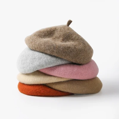 Sombreros calientes de la gorra de la boina de encargo del diseñador de la venta para las mujeres